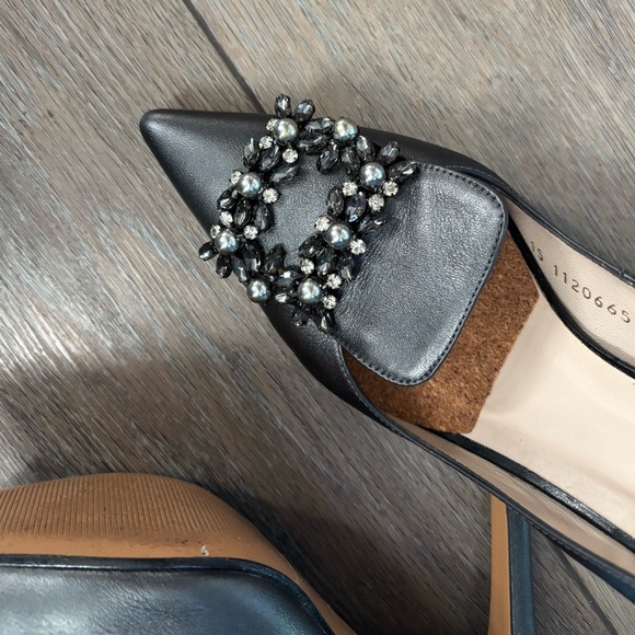 LODI smoke grey leather sexy evening heels - Picture 5 of 14